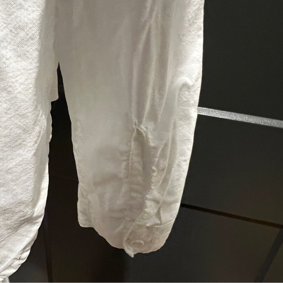 Anthropologie cloth and stone white button down long sleeve white collar shirt L - Picture 3 of 4